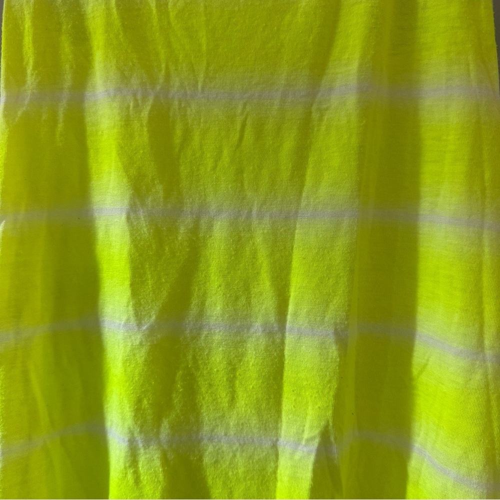 Vintage Havana Neon Yellow / White Striped Tank Top - Picture 2 of 7